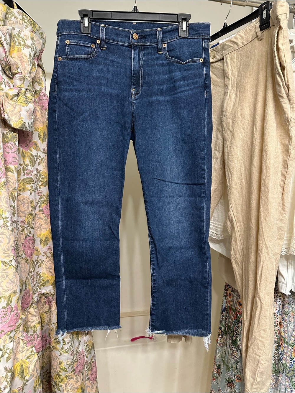 Gap - Dark Blue Frayed Hem Women's Jeans